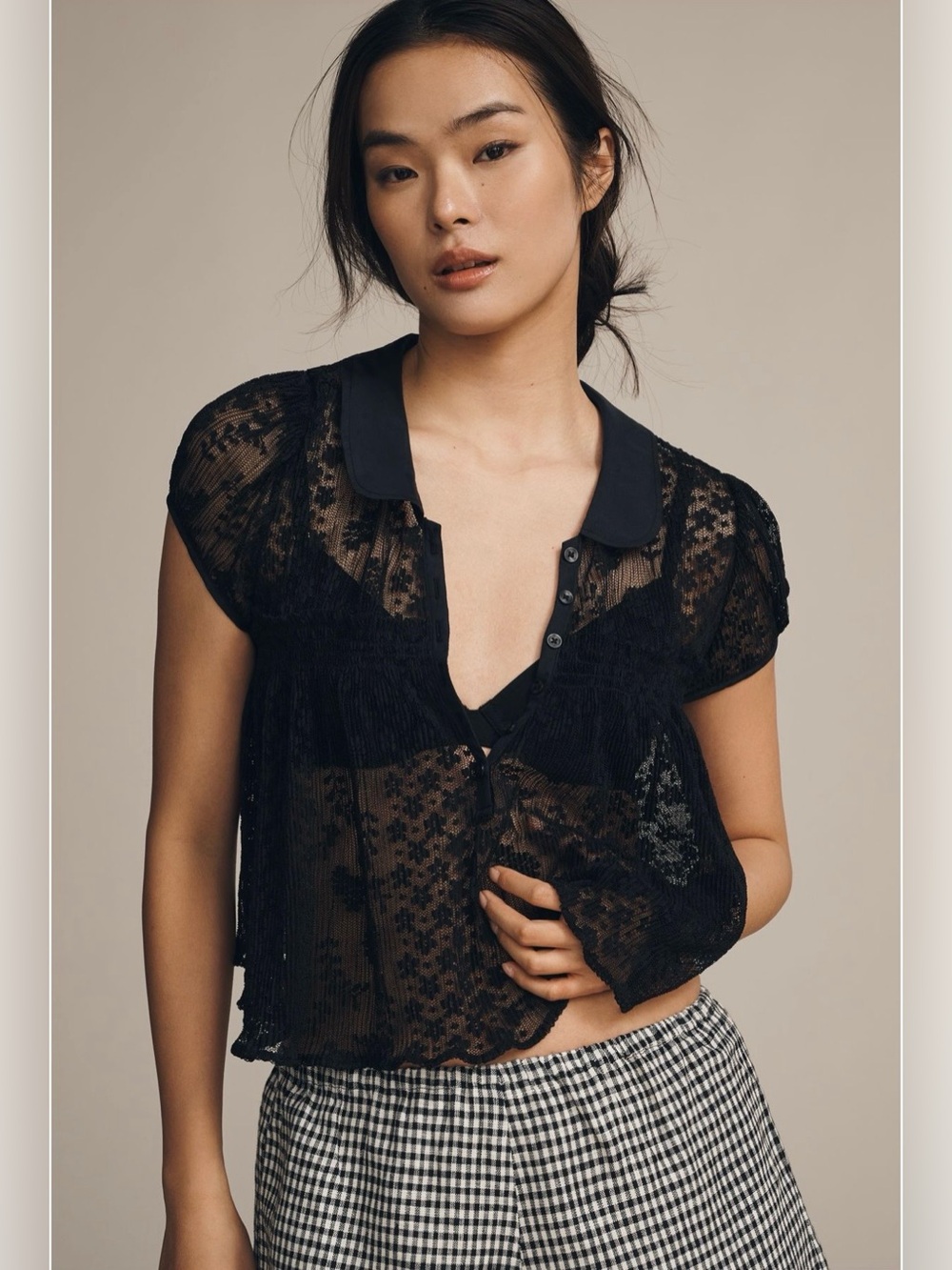 Maeve short lace blouse